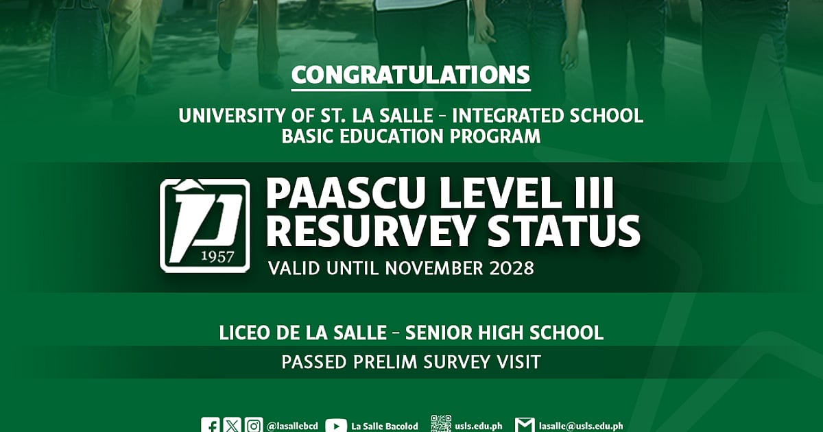 Paascu Map University of St. La Salle - Integrated School Receives Level III Re ...