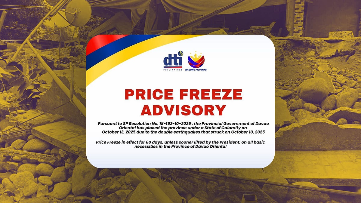 DTI implements price freeze in Davao Oriental