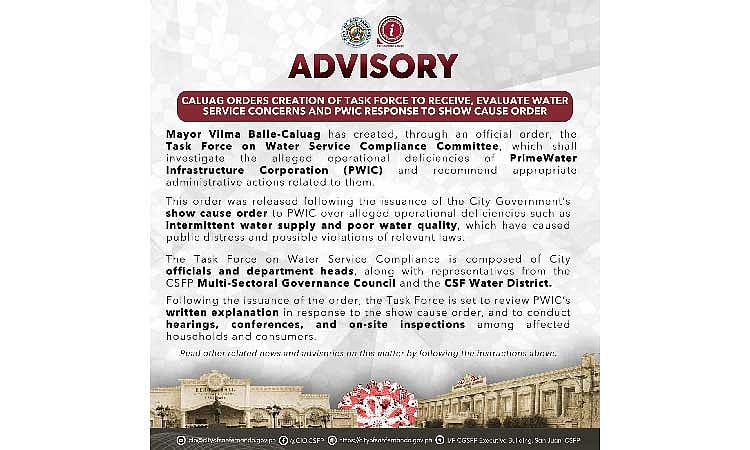 Angeles City Takes Action: New Task Force to Tackle Water Service Complaints