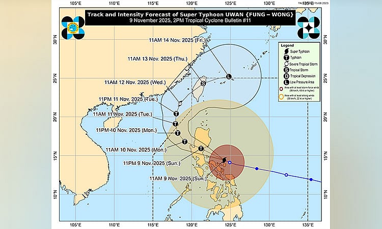 Super Typhoon Uwan Threatens Bicol: 185 km/h Winds, Life-Threatening Conditions