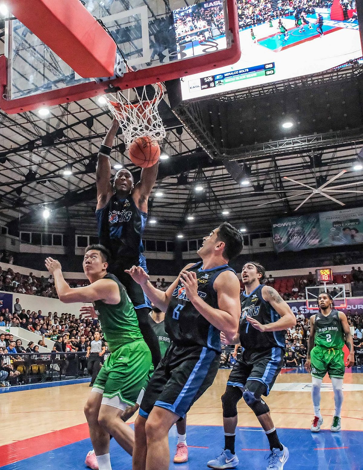 Meralco Bolts Dominate Macau Black Bears 92-74 in EASL Charity Game
