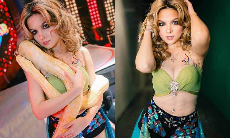 Alexa Ilacad Channels Britney Spears with Snake on Your Face Sounds Familiar