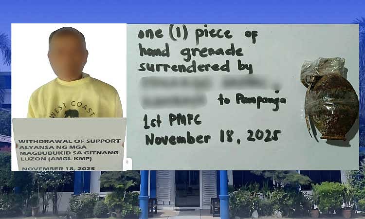 Ex-Rebel Surrenders in Pampanga, Hands Over Grenade in Peace Initiative
