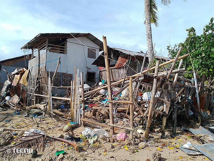 22 Homes Damaged on Olango Island by Tropical Depression Verbena