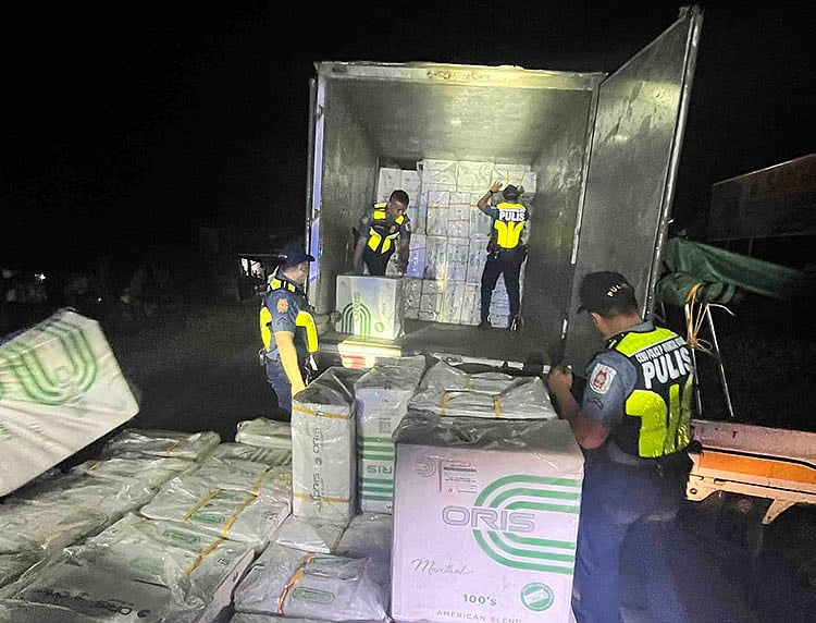 P20M Smuggled Cigarettes Seized in Cebu Checkpoint Operation