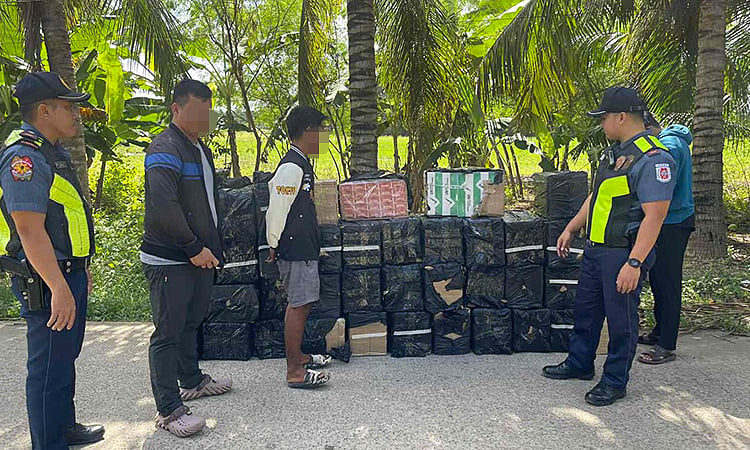 P2 Million Smuggled Cigarettes Seized, One Arrested in Bantayan Island