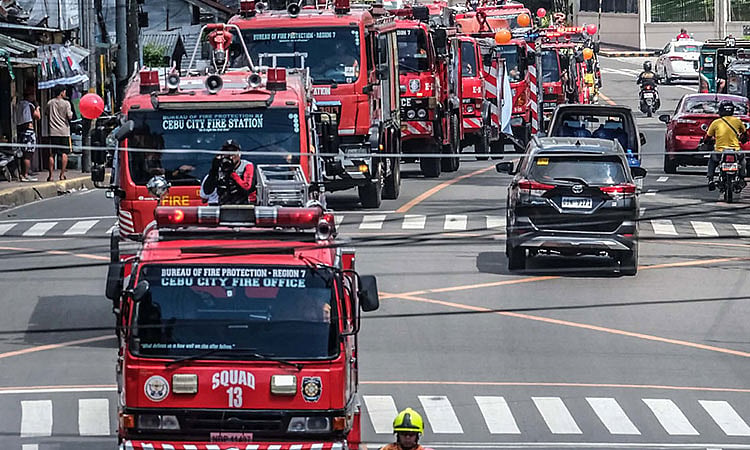 Cebu Fire Stations Launch Fire Prevention Month with Motorcade and Zumba