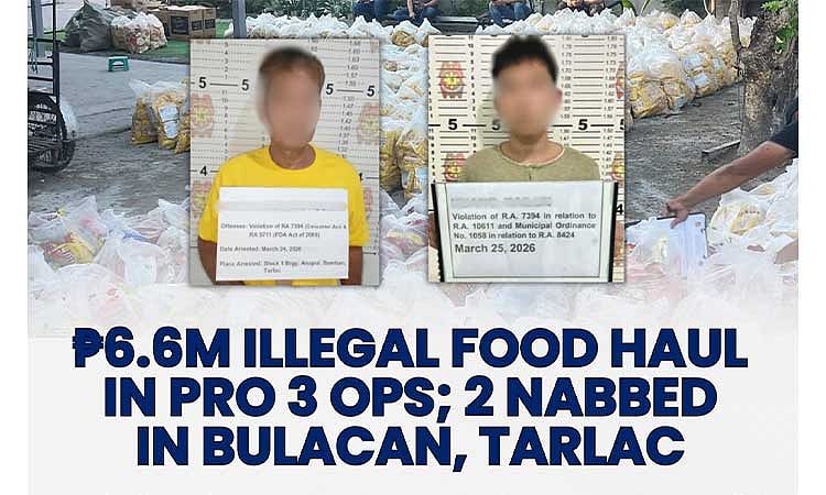 Police seize P6.6-M 
illegal food products