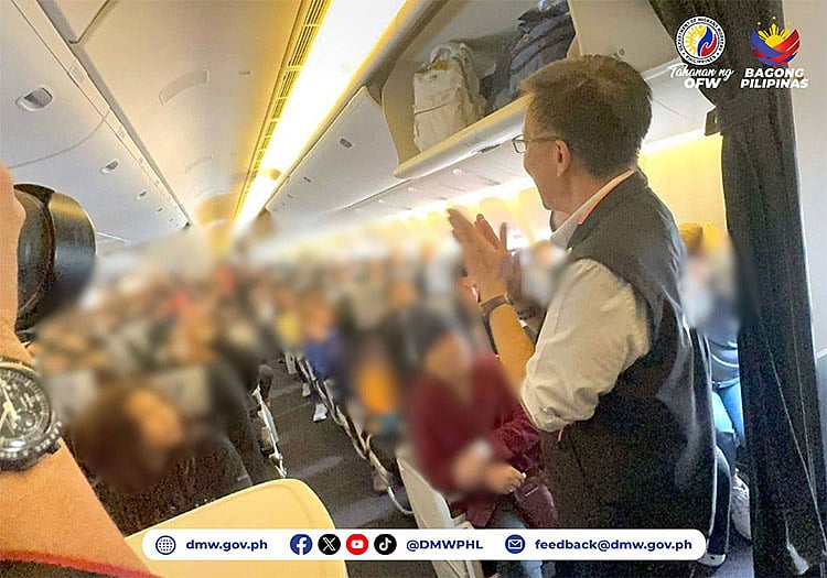 DMW sets 8th PH chartered flight from Middle East