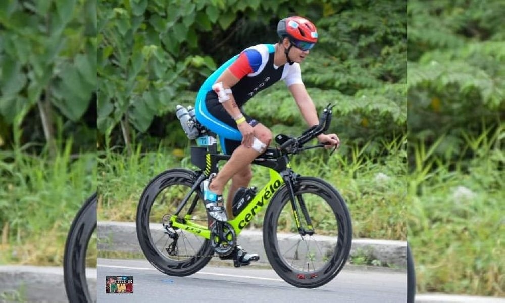 Despite crash injuries, triathlete finishes Ironman race