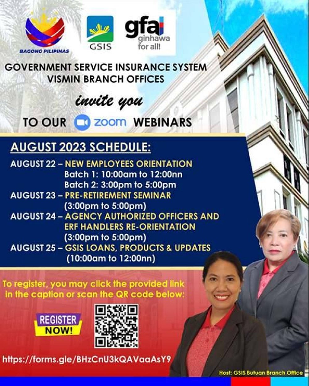 GSIS-Bacolod invites agencies to join webinars