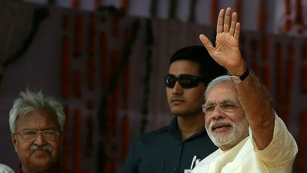 Prime Minister Narendra Modi at an election rally. (GettyImages)
