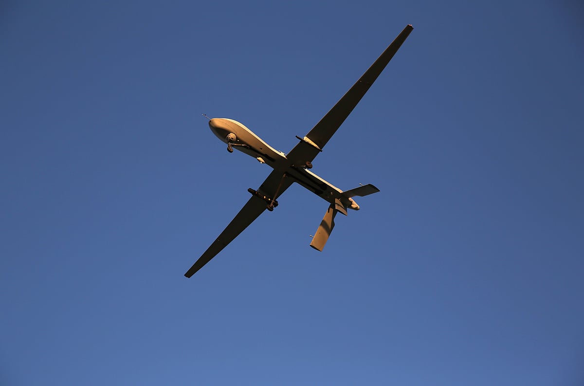 A US Air Force MQ-1B Predator unmanned aerial vehicle (UAV) (Source: John Moore/Getty Images)