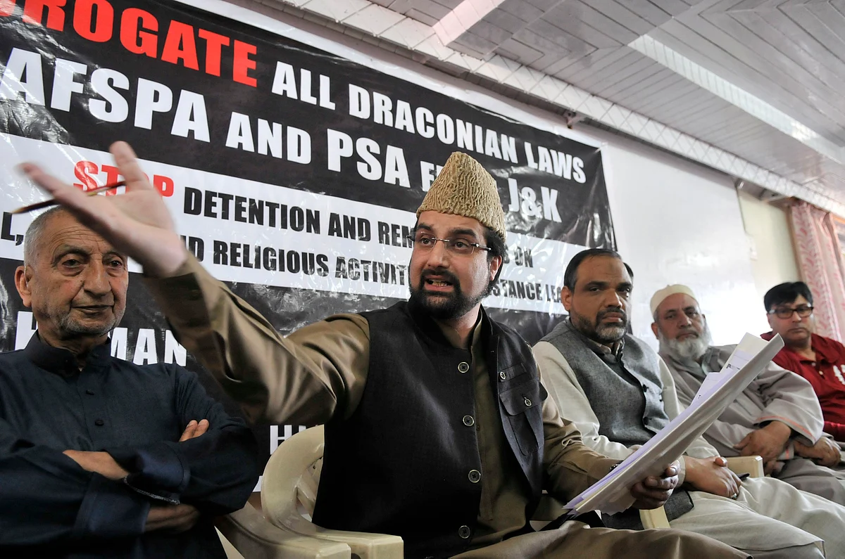 Chairman of All Parties Hurriyat Conference (APHC) Mirwaiz Umar Farooq. (Waseem Andrabi/Hindustan Times via Getty Images)