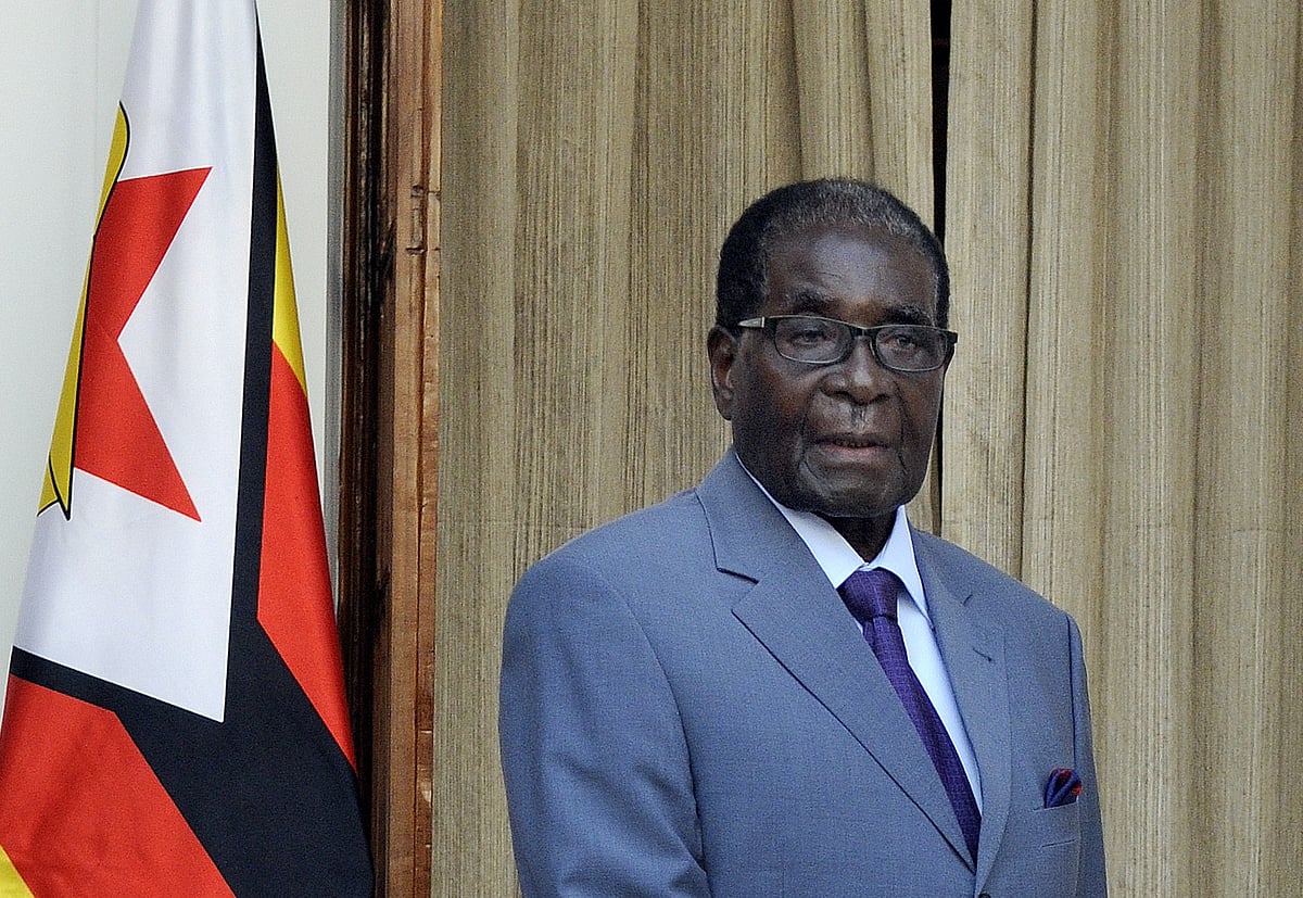 Robert Mugabe in New Delhi, India. (Sonu Mehta/Hindustan Times via Getty Images)