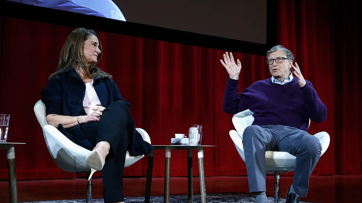 Bill Gates in conversation with Bill &amp; Melinda Gates panel. (John Lamparski/Getty Images)