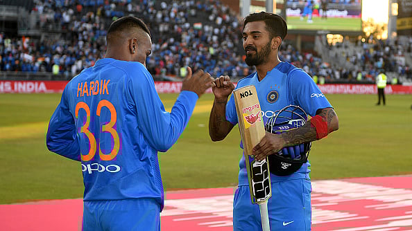 K L Rahul and Hardik Pandya (Gareth Copley/Getty Images)