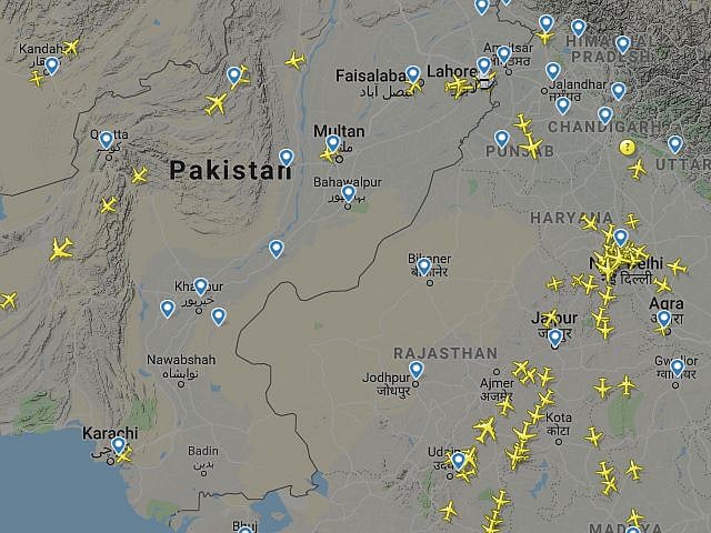 Pakistan’s airspace along India’s broder. (representative picture)&nbsp;