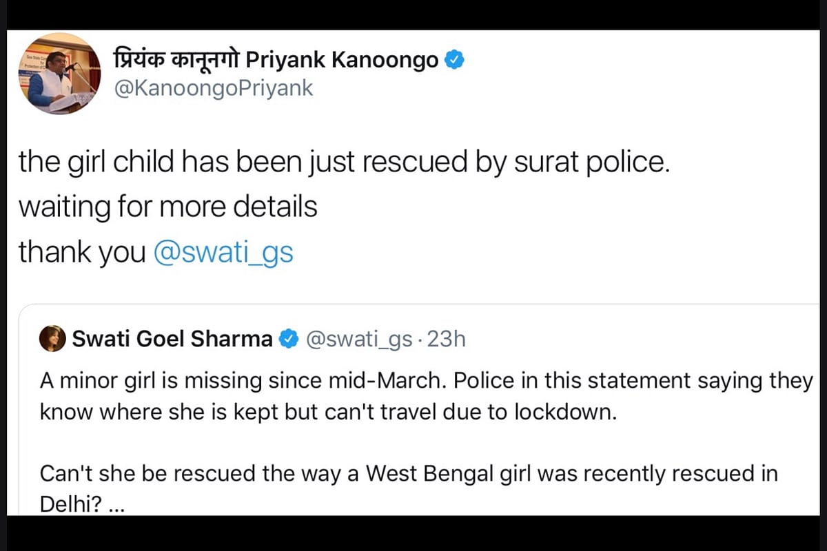 The tweet by NCPCR chairman