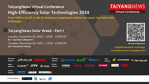 Dec. 2/3, 2024: High-Efficiency Solar Technologies 2024 Part I