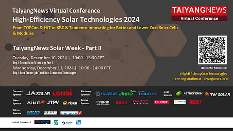 Dec. 10/11, 2024: High-Efficiency Solar Technologies 2024 Part II