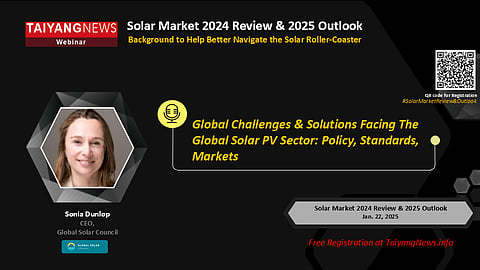Sonia Dunlop at TaiyangNews Webinar