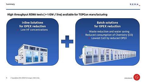 RENA Technologies both batch type and inline type wet processing tool. 