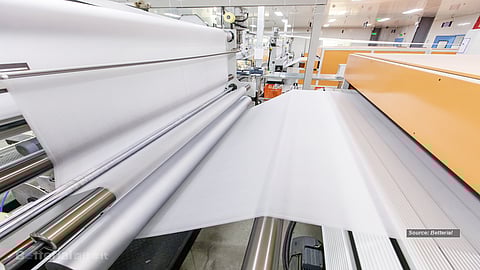 Backsheet Variants: Manufacturing of fluoropolymer backsheets at Betterial includes multilayer configurations with PET cores, barrier layers, and protective coatings for PV module durability. (Photo Credit: Betterial)