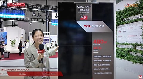 TCL Solar's latest TBC module.