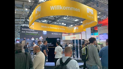 Solar Fabrik's stall at Intersolar.