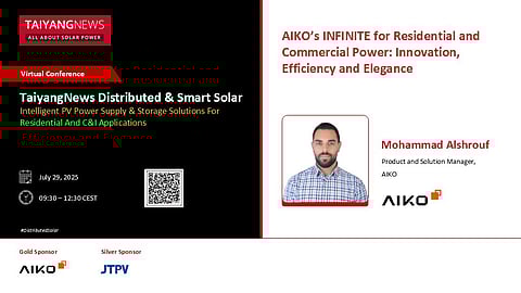 TaiyangNews Virtual Conference AIKO Distributed Solar
