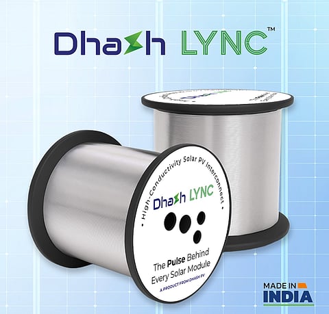 DhaSh PV has launched its new DhaSh LYNC interconnection ribbon and busbar, supported by a 6.5 GW manufacturing facility in Karnataka. (Photo Credit: DhaSh PV)