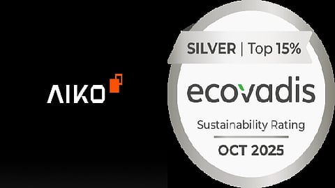 AIKO received the EcoVadis Silver Medal, recognizing its sustainability performance among top-rated global companies. (Photo Credit: AIKO Solar)