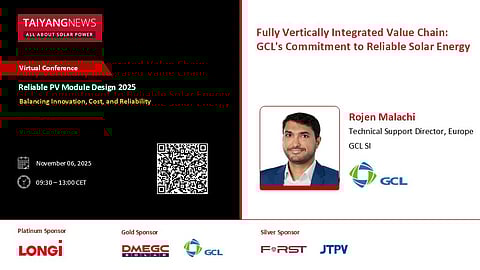 TaiyangNews Reliable PV Module Design Conference GCL SI Rojen Malachi