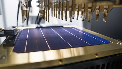 Solar cell production