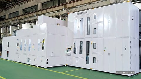 Batch ALD: Shenzhen S.C’s ALD-800 vertical batch tool supports up to 15,915 M10 wafers per batch with tunable film thickness from 1 nm to 10 nm. (Source: Shenzhen S.C)