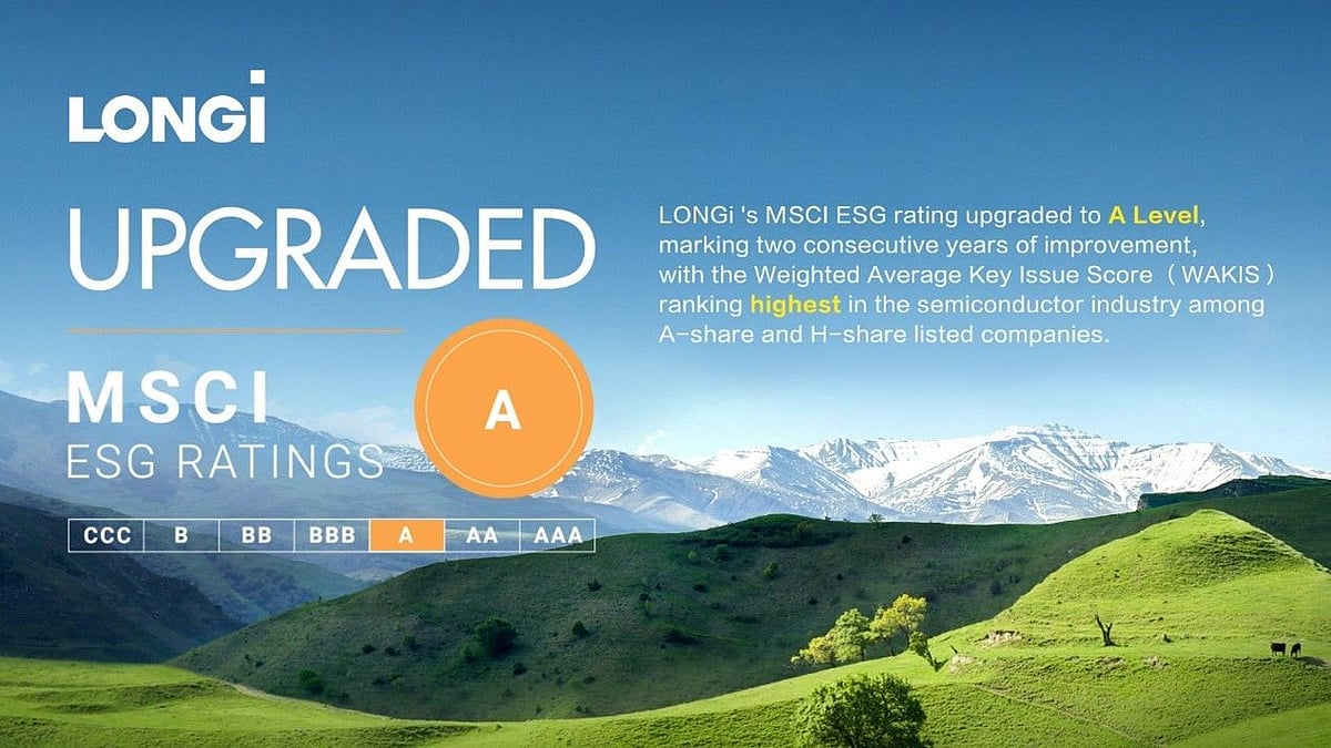 LONGi Receives An ‘A’ In MSCI’s Latest ESG Rating