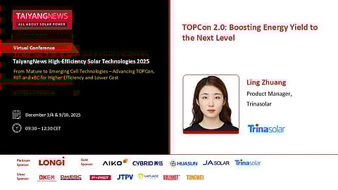 Trinasolar TaiyangNews Virtual Conference High Efficiency Solar Technologies 