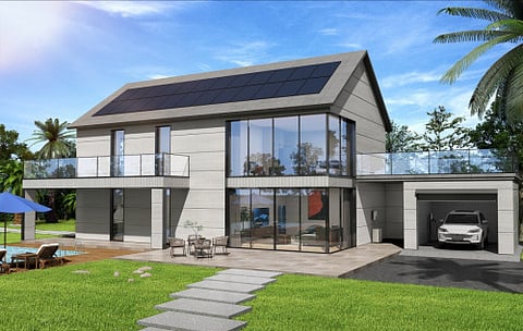 Villa with Skyworth's BIPV system.