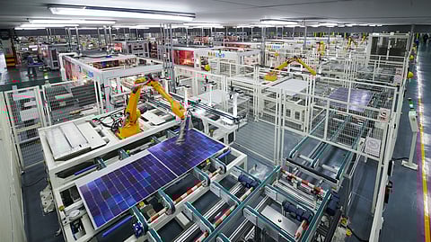 Cell- and module-level technological updates are placing new demands on precision, automation, and control in PV production equipment. (Photo Credit: Jinko Solar)