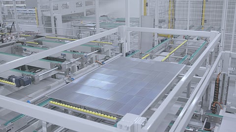 Modern PV module manufacturing involves highly automated stringing, layup, bussing, lamination, inspection, and post-processing steps integrated into production lines designed for scale and reliability. (Photo Credit: Mondragon Assembly)