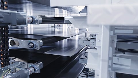 The TaiyangNews Module Production Equipment Market Survey concentrates on key processing, automation, and characterization tools that define critical stages of PV module production. (Photo Credit: Robert Bürkle)