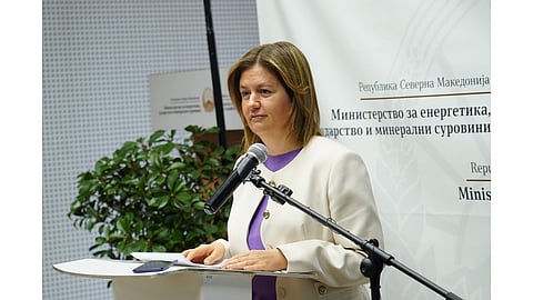 North Macedonia’s Energy Minister Sanja Božinovska (in the picture) said the plan applies stricter standards and controls to balance energy security, environmental protection, and public interest. (Photo Credit: Ministry of Energy, Mining and Mineral Resources, North Macedonia)