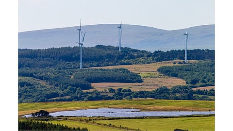 Hybrid solar and wind power project