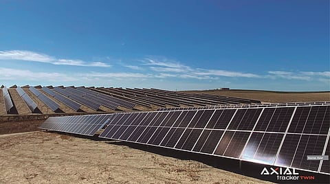 Axial Structural twin solar tracker