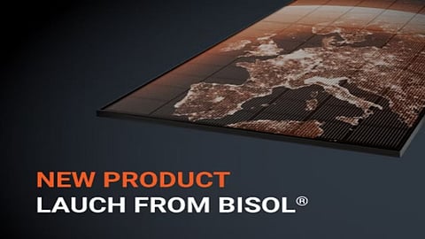 BISOL promotes its latest BGO Duplex and Bifacial models with a maximum efficiency of 23.5% . (Photo Credit: BISOL Group) 