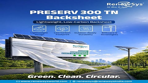 RenewSys's new transparent non-fluoropolymer backsheet.