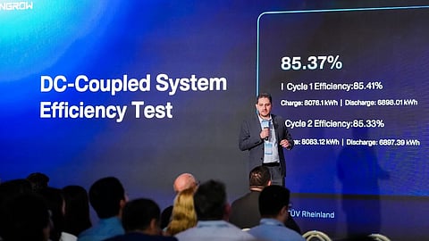Sungrow's DC-coupled BESS' conversion efficiency.