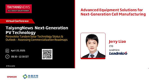 Leadmicro at TaiyangNews virtual conference on perovskites