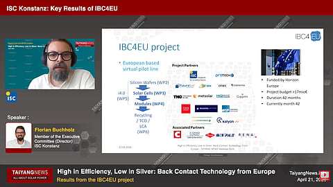 The IBC4EU project focused on improving process steps on existing equipment and reducing the cost of ownership in manufacturing back-contact cells and modules in Europe. (Photo Credit: TaiyangNews)
